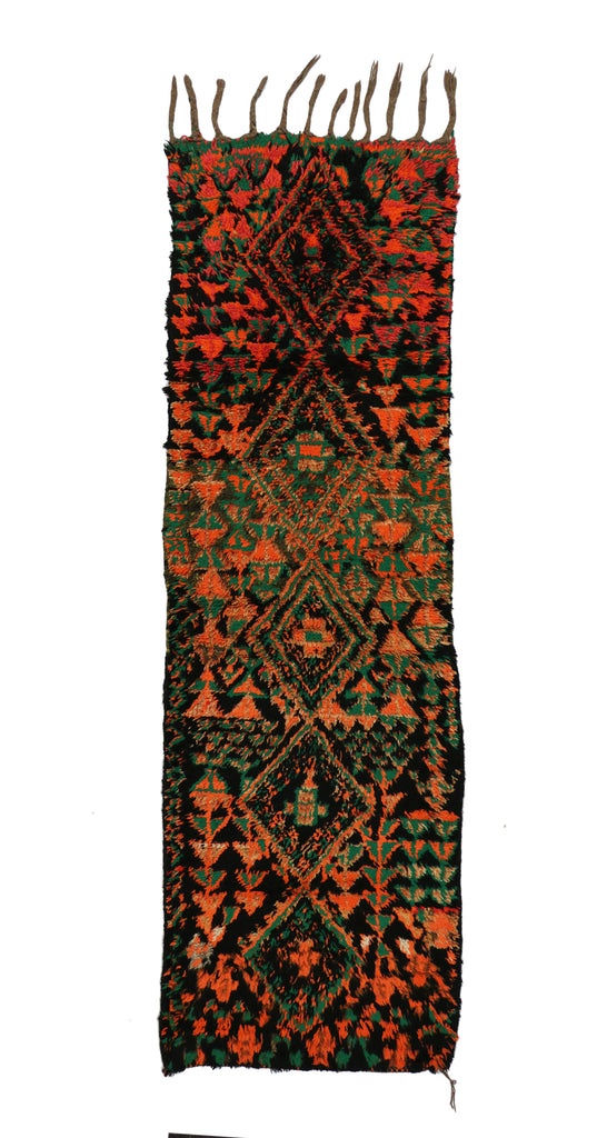 3 x 8 - Green Vintage Moroccan Rug - 20382