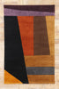 3 x 5 Black Vintage Tibetan Bauhaus Design Rug 79327