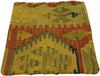 1 x 1 - Yellow Vintage Turkish Pillow Rug - 53633
