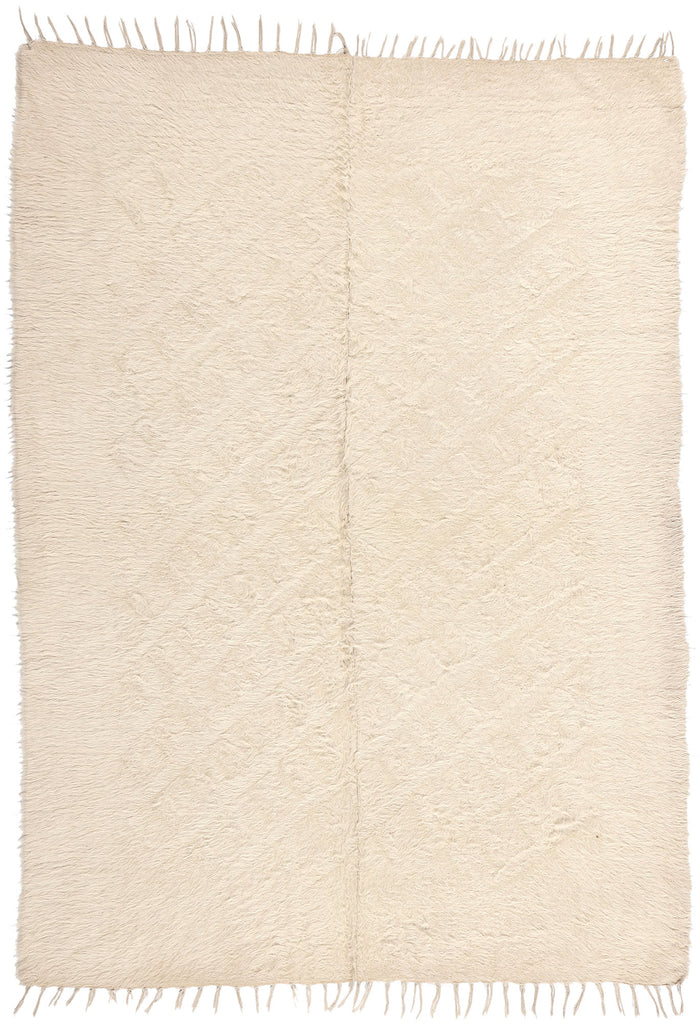 5 x 7 Vintage Turkish Angora Wool Rug 52108