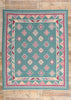 8 x 10 Teal Vintage Turkish Kilim Rug 78329