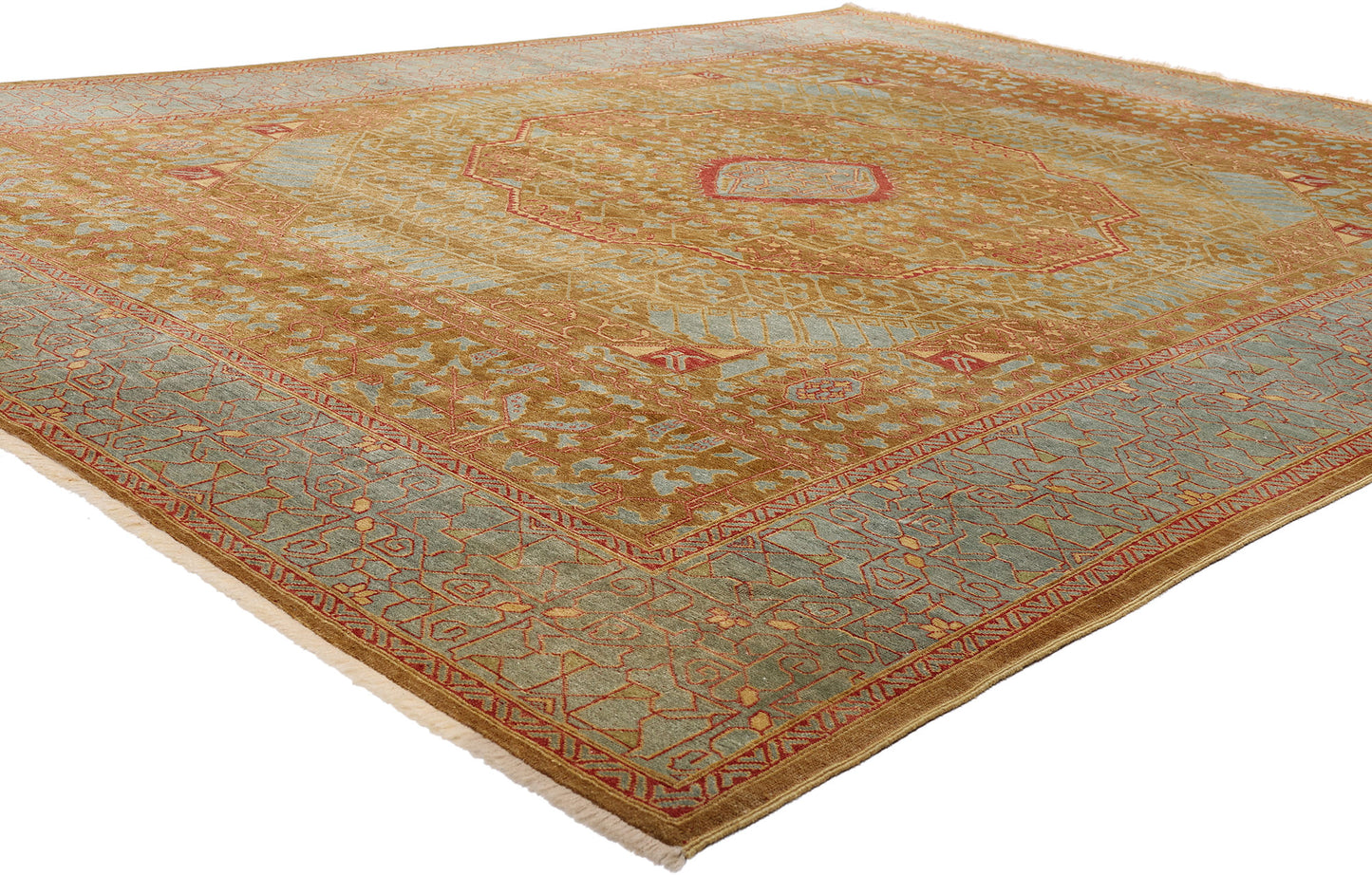 9 x 11 Vintage Turkish Oushak Rug 79248