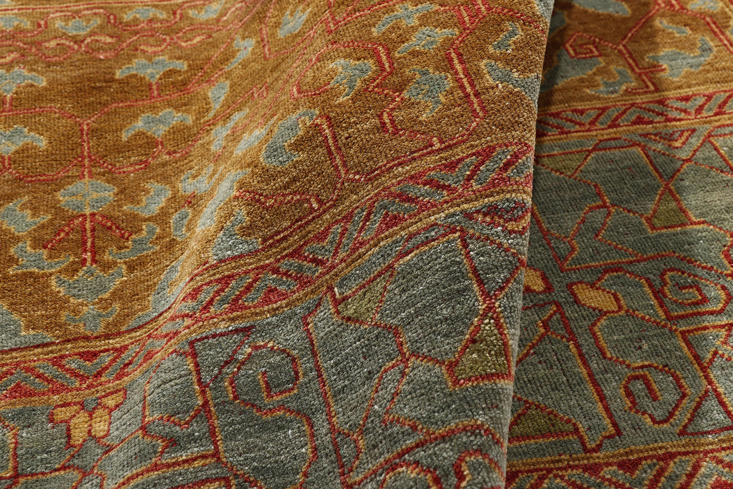 9 x 11 Vintage Turkish Oushak Rug 79248