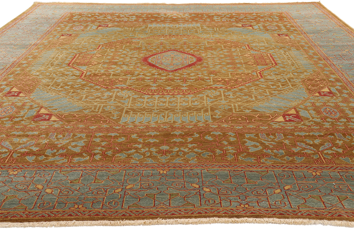 9 x 11 Vintage Turkish Oushak Rug 79248