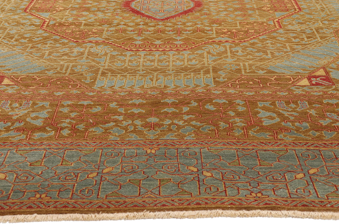 9 x 11 Vintage Turkish Oushak Rug 79248