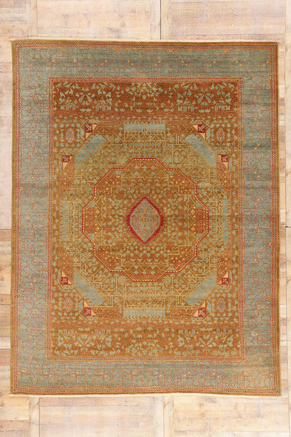 9 x 11 Vintage Turkish Oushak Rug 79248