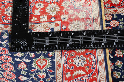 2 x 3 Navy Blue Vintage Turkish Silk Hereke Rug 79293