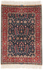 2 x 3 Navy Blue Vintage Turkish Silk Hereke Rug 79293