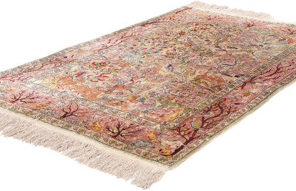 3 x 5 Vintage Turkish Silk Hereke Rug 79160