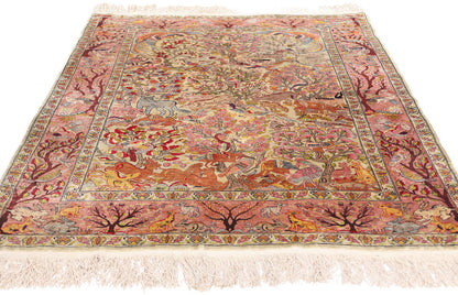 3 x 5 Vintage Turkish Silk Hereke Rug 79160