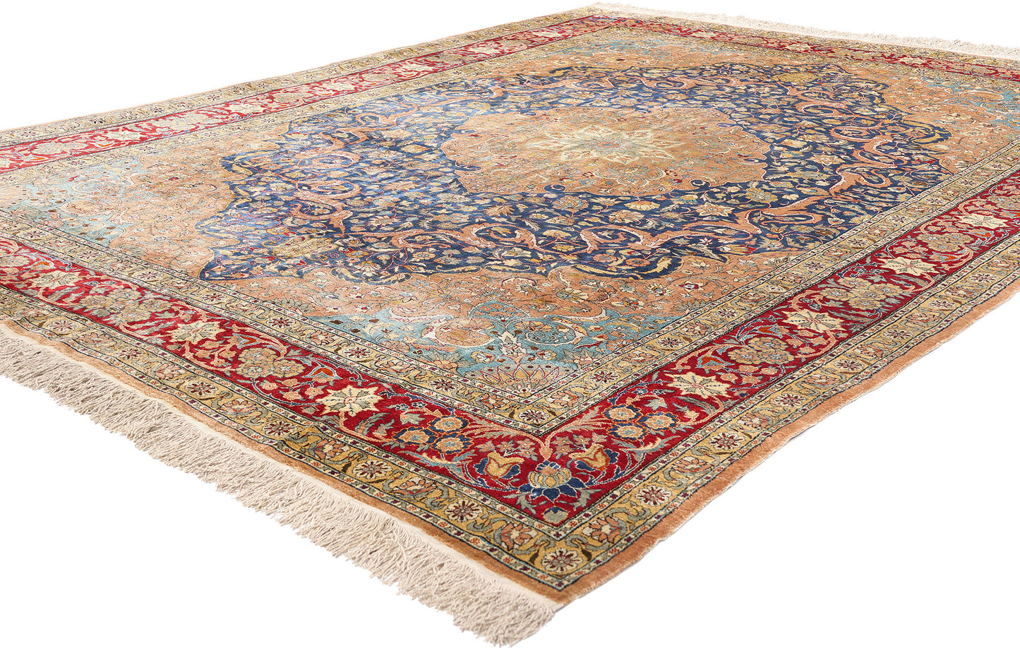 7 x 10 Vintage Turkish Silk Hereke Rug 79159