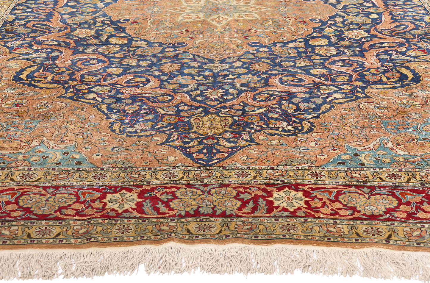 7 x 10 Vintage Turkish Silk Hereke Rug 79159
