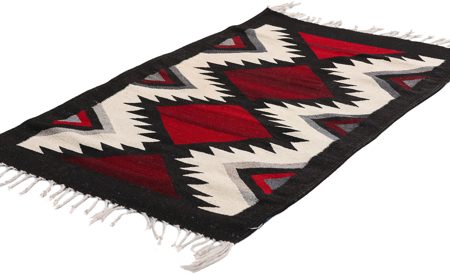 2 x 3 Red Vintage Oaxacan Zapotec Kilim Rug 79335