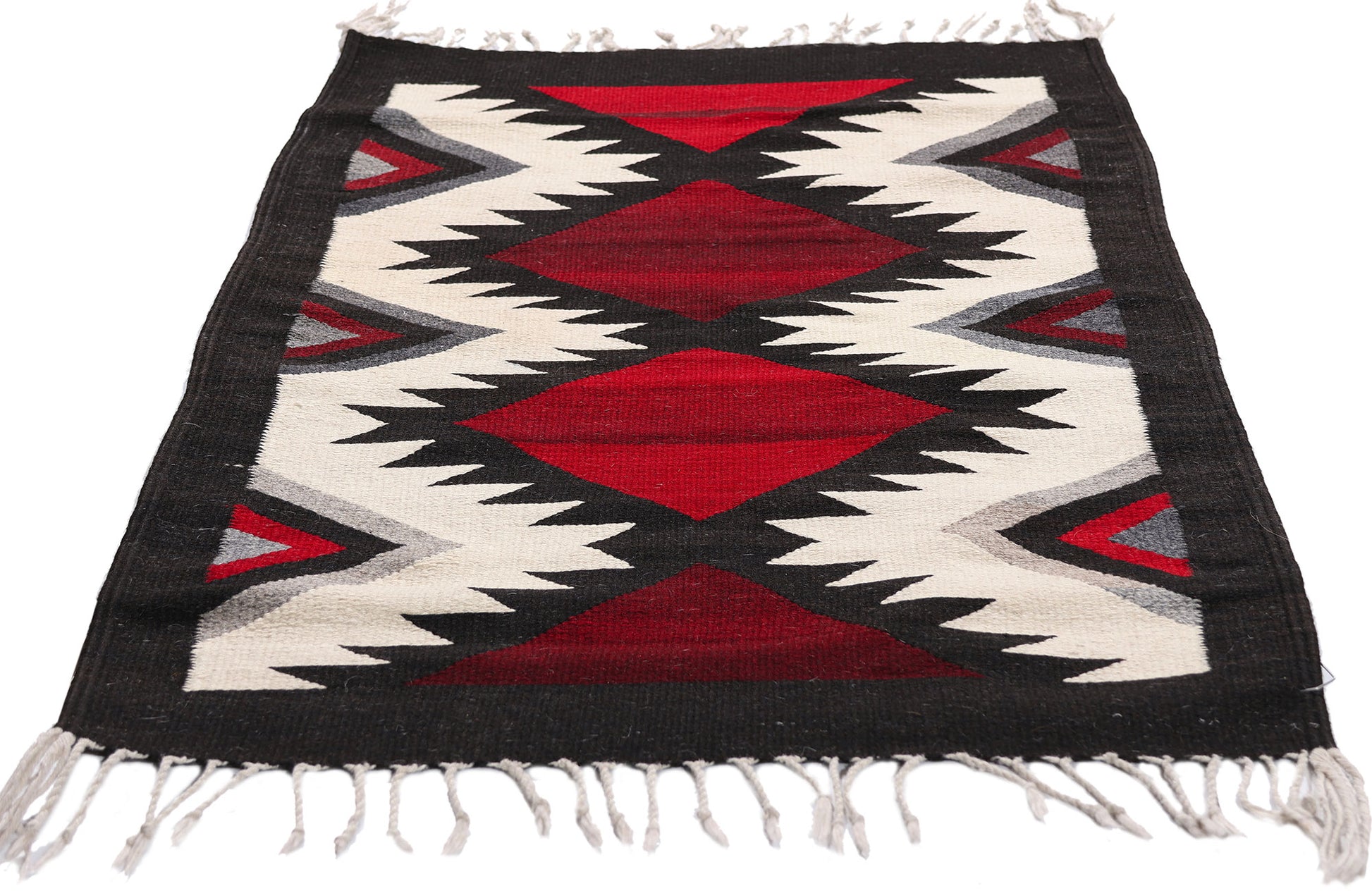 2 x 3 Red Vintage Oaxacan Zapotec Kilim Rug 79335