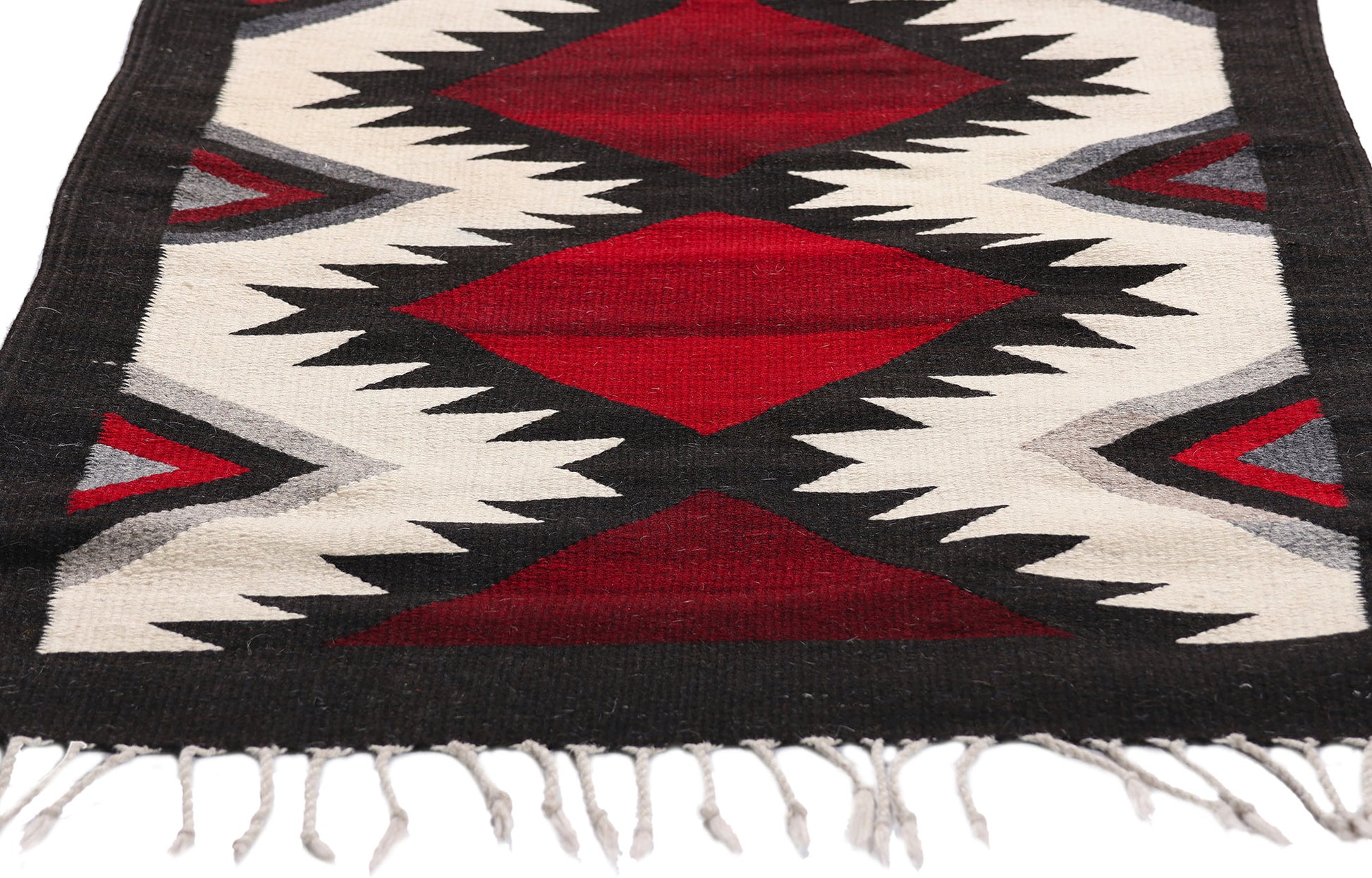 2 x 3 Red Vintage Oaxacan Zapotec Kilim Rug 79335