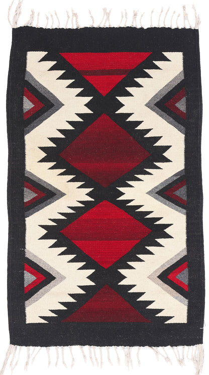 2 x 3 Red Vintage Oaxacan Zapotec Kilim Rug 79335
