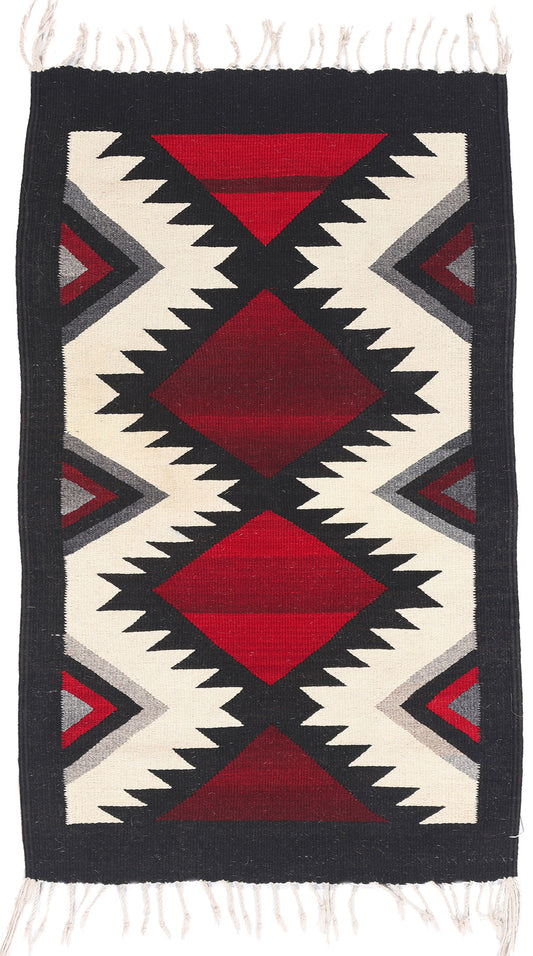 2 x 3 Red Vintage Oaxacan Zapotec Kilim Rug 79335