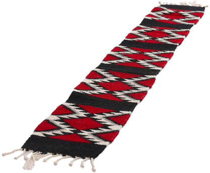 1 x 5 Red Vintage Oaxacan Zapotec Kilim Runner 79336