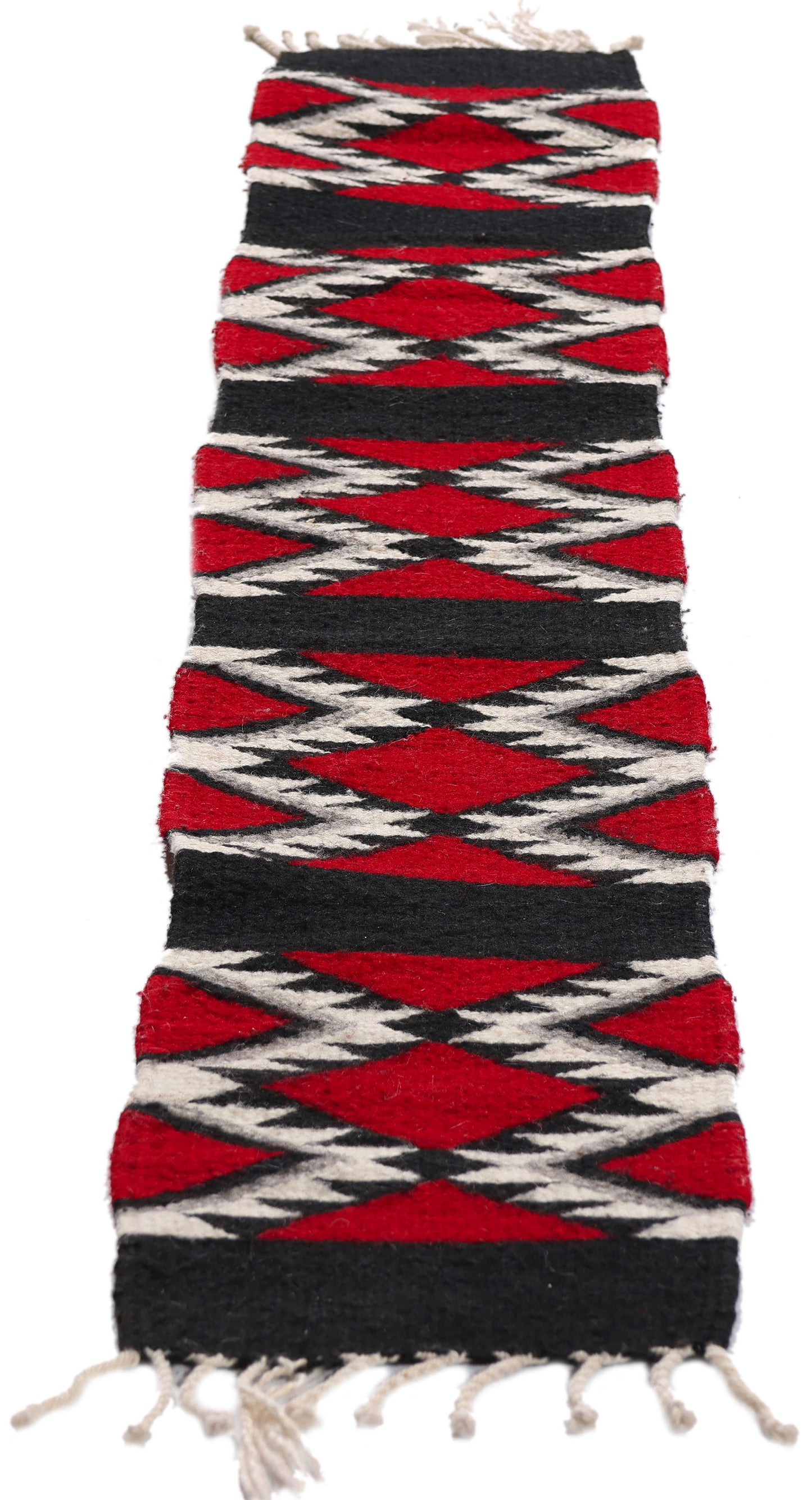 1 x 5 Red Vintage Oaxacan Zapotec Kilim Runner 79336