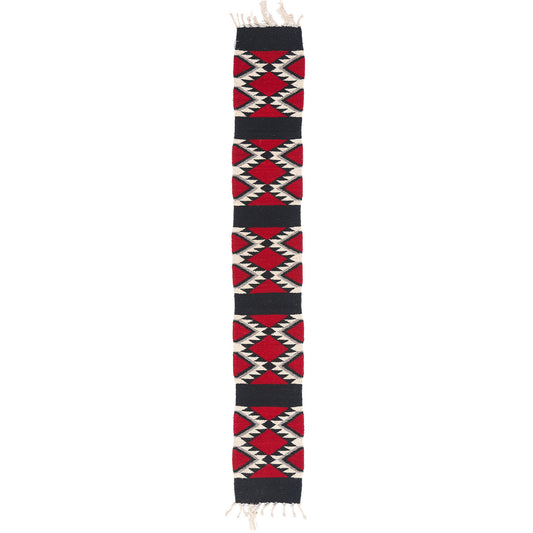 1 x 5 Red Vintage Oaxacan Zapotec Kilim Runner 79336