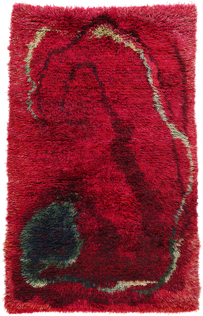 ​5 x 8 Viola Grasten Vintage Swedish Rya Rug 78474