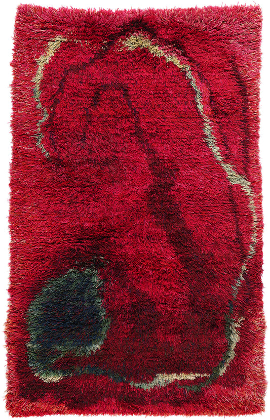 ​5 x 8 Viola Grasten Vintage Swedish Rya Rug 78474