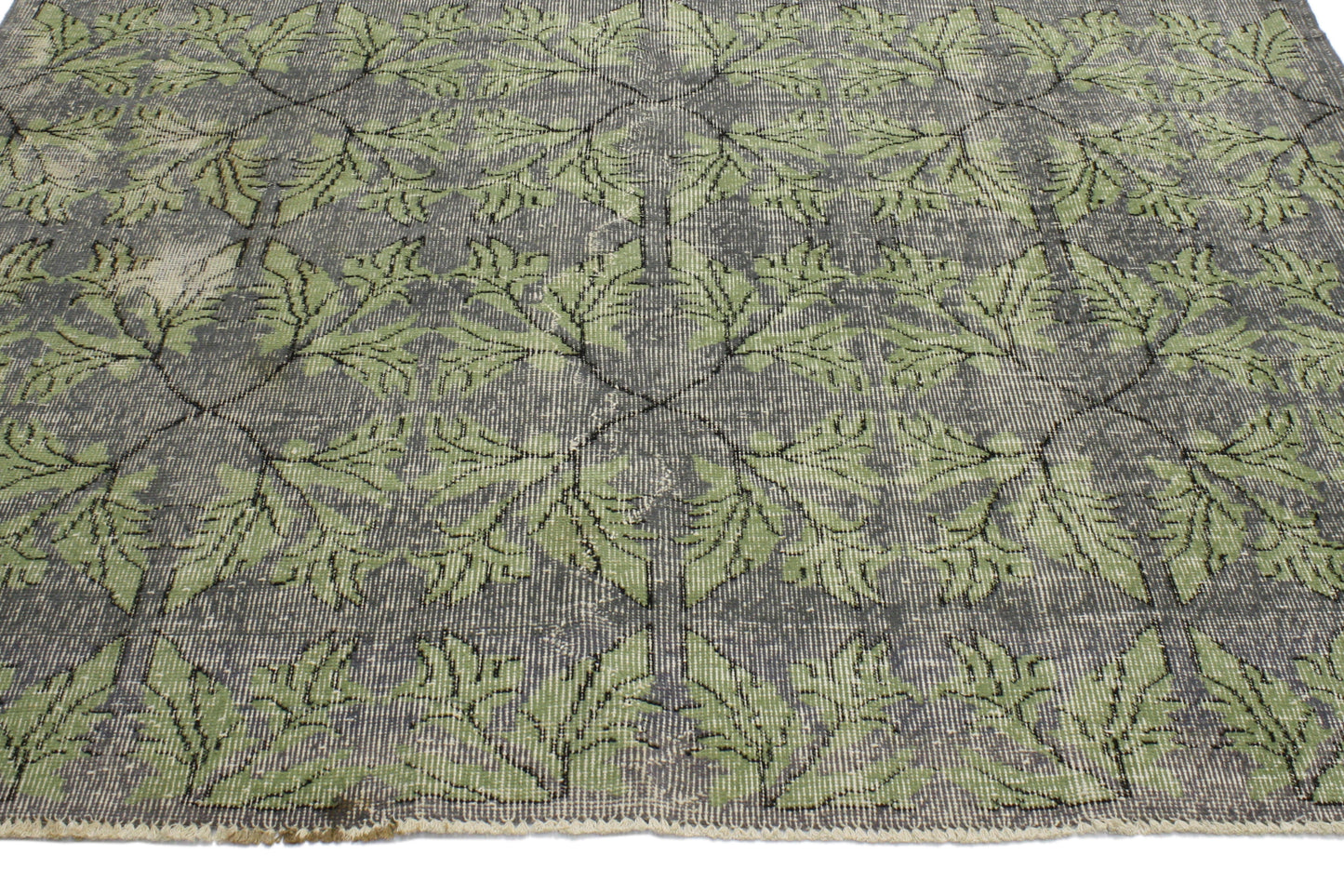 6 x 10 - Green Vintage Turkish Sivas Rug - 52026