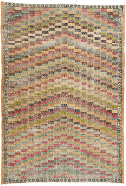 5 x 8 Zeki Muren Vintage Turkish Sivas Rug 51987