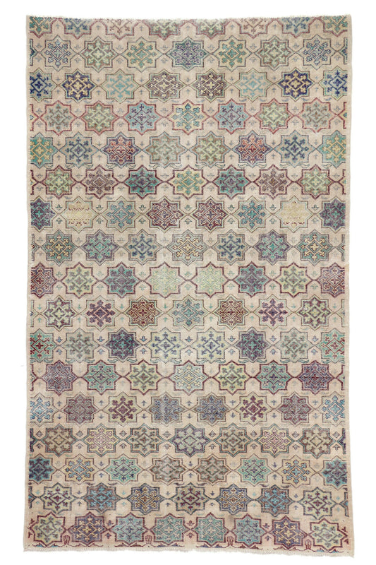 6 x 9 Vintage Turkish Sivas Rug 52005