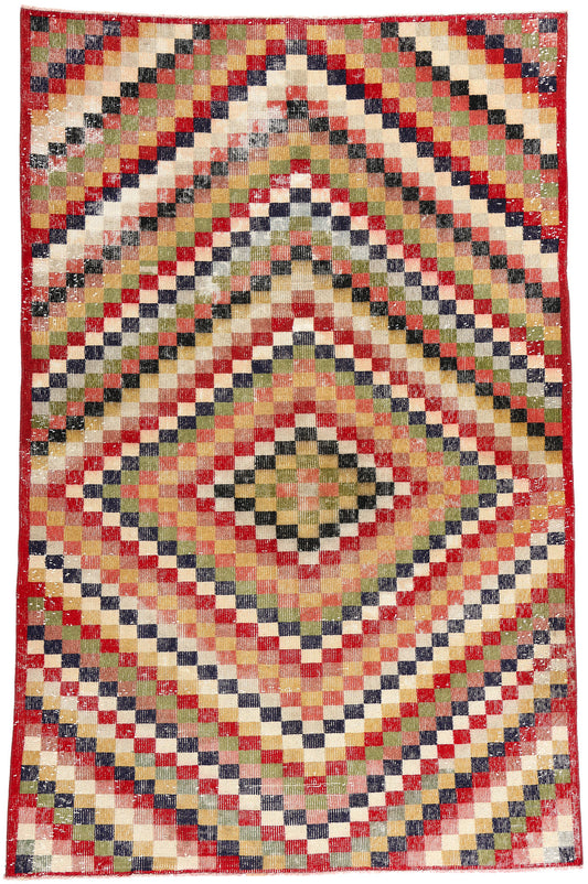 5 x 7 Zeki Muren Vintage Turkish Sivas Rug 53323