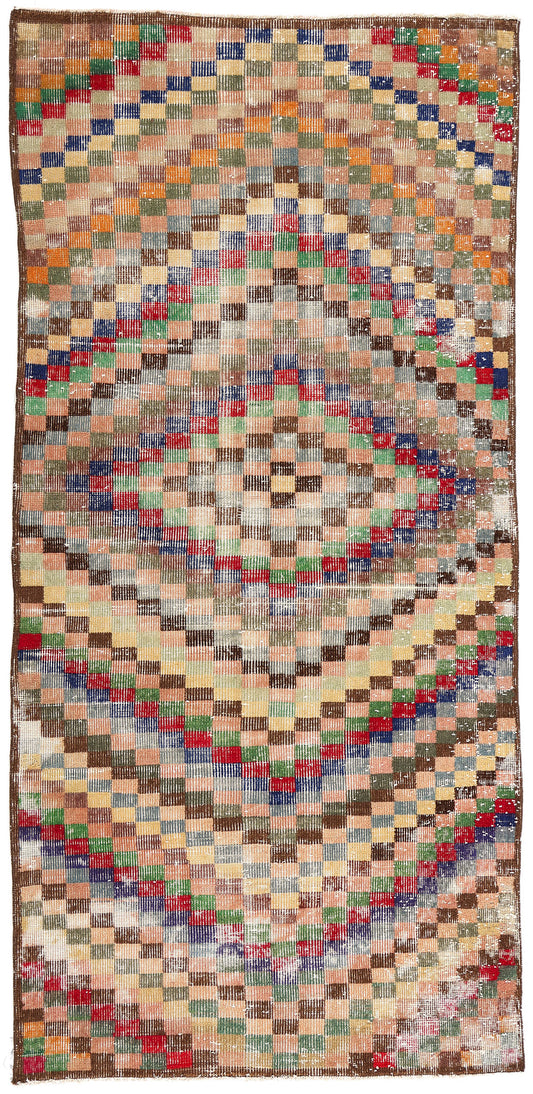 3 x 7 Zeki Muren Vintage Turkish Sivas Rug 53354