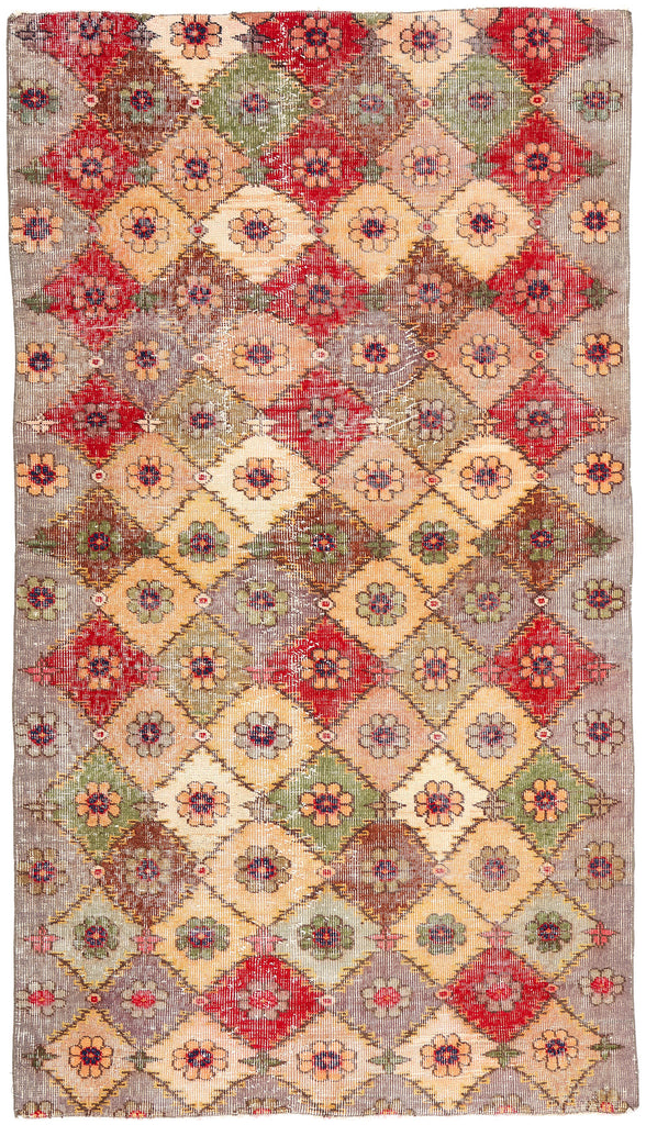 4 x 7 Zeki Muren Vintage Turkish Sivas Rug 53332