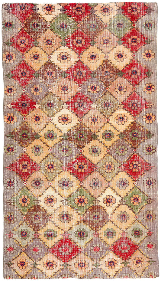 4 x 7 Zeki Muren Vintage Turkish Sivas Rug 53332