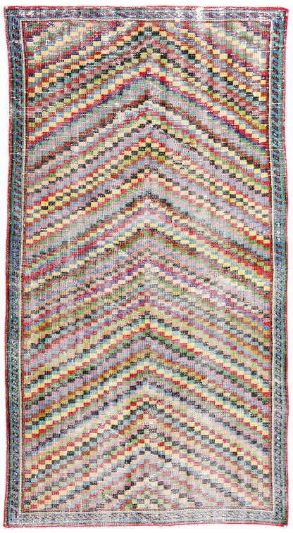 4 x 7 Zeki Muren Vintage Turkish Sivas Rug 53301