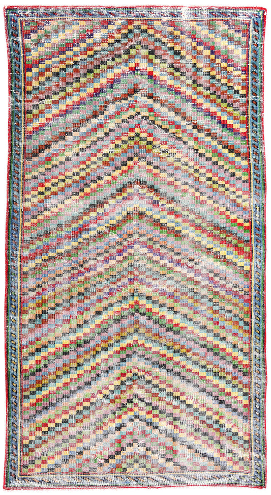 4 x 7 Zeki Muren Vintage Turkish Sivas Rug 53301