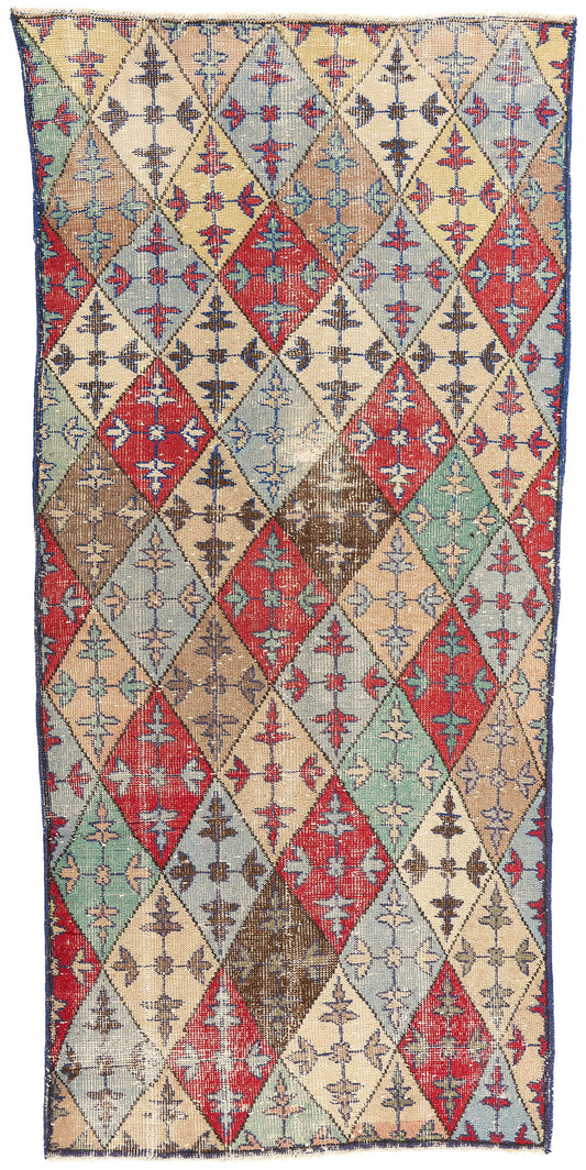 4 x 7 Zeki Muren Vintage Turkish Sivas Rug 51930