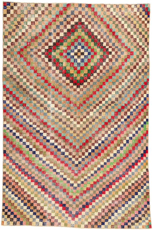 5 x 8 Zeki Muren Vintage Turkish Sivas Rug 53308