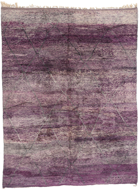 10 x 14 Purple Beni Mrirt Moroccan Rug 20524