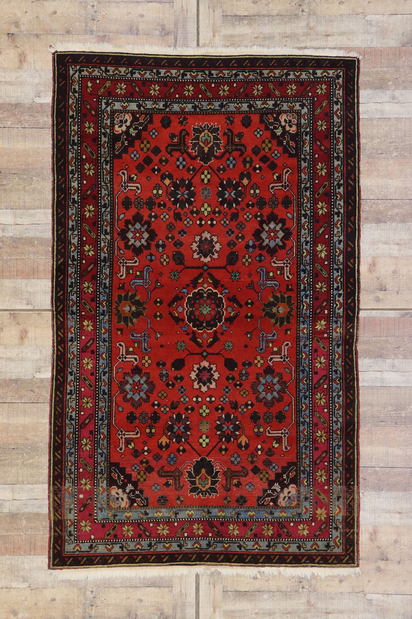 4 x 7 Antique Persian Lilihan Rug 78143