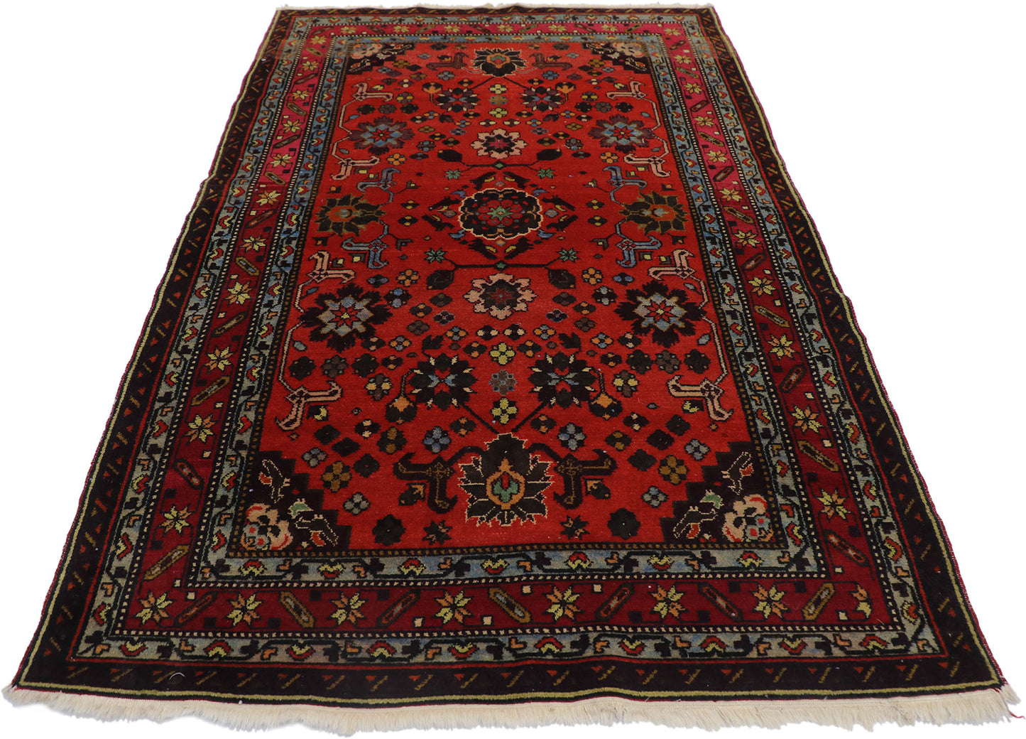 4 x 7 Antique Persian Lilihan Rug 78143