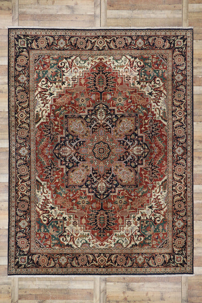 9 x 12 Vintage Heriz Rug 78144