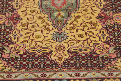 1 x 2 Vintage Turkish Silk Hereke Rug 78516