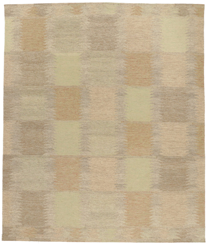 10 x 11 Earth-Tone Swedish Inspired Kilim Rug 30930