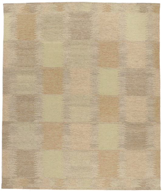 10 x 11 Earth-Tone Swedish Inspired Kilim Rug 30930
