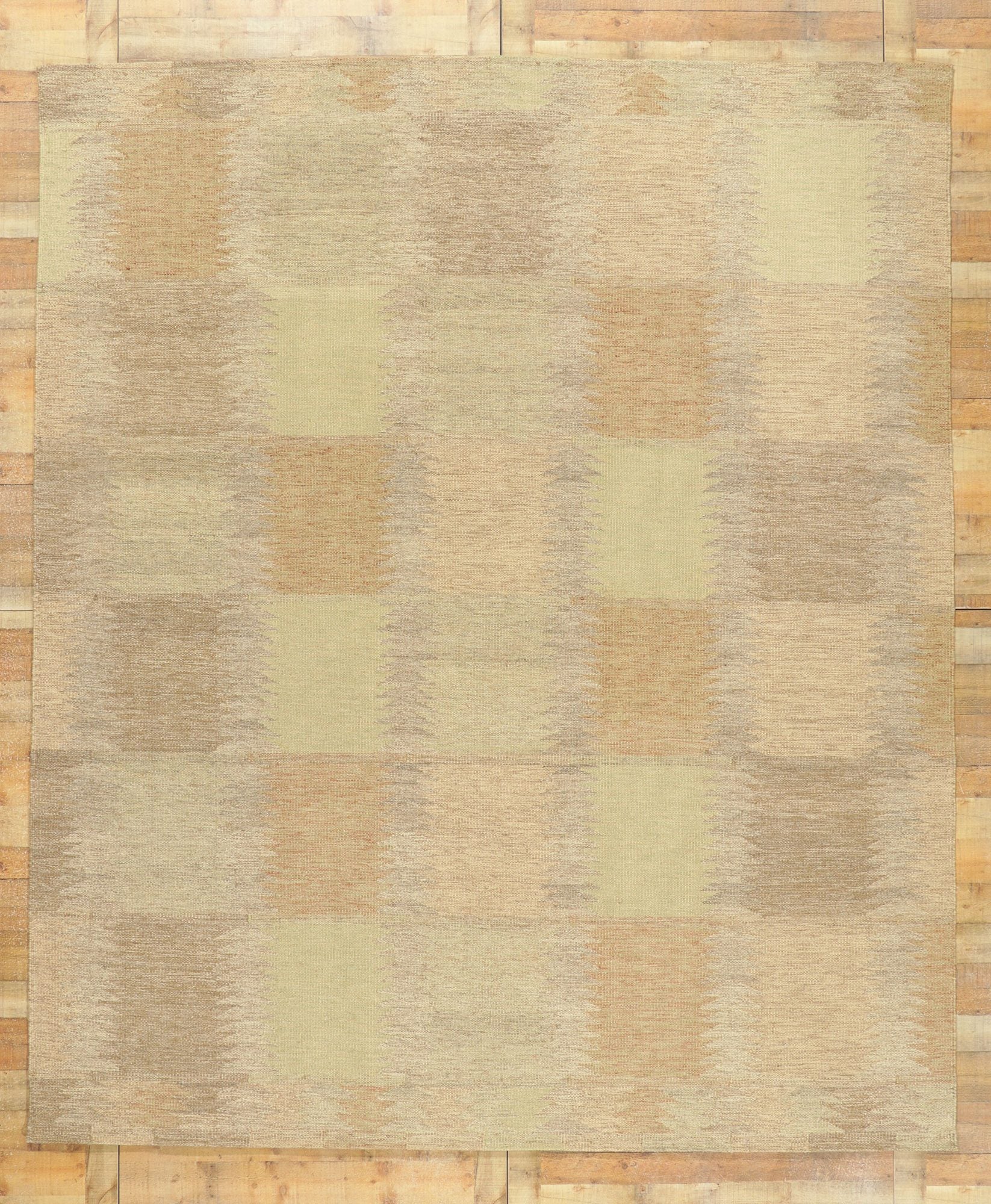 10 x 11 Earth-Tone Swedish Inspired Kilim Rug 30930