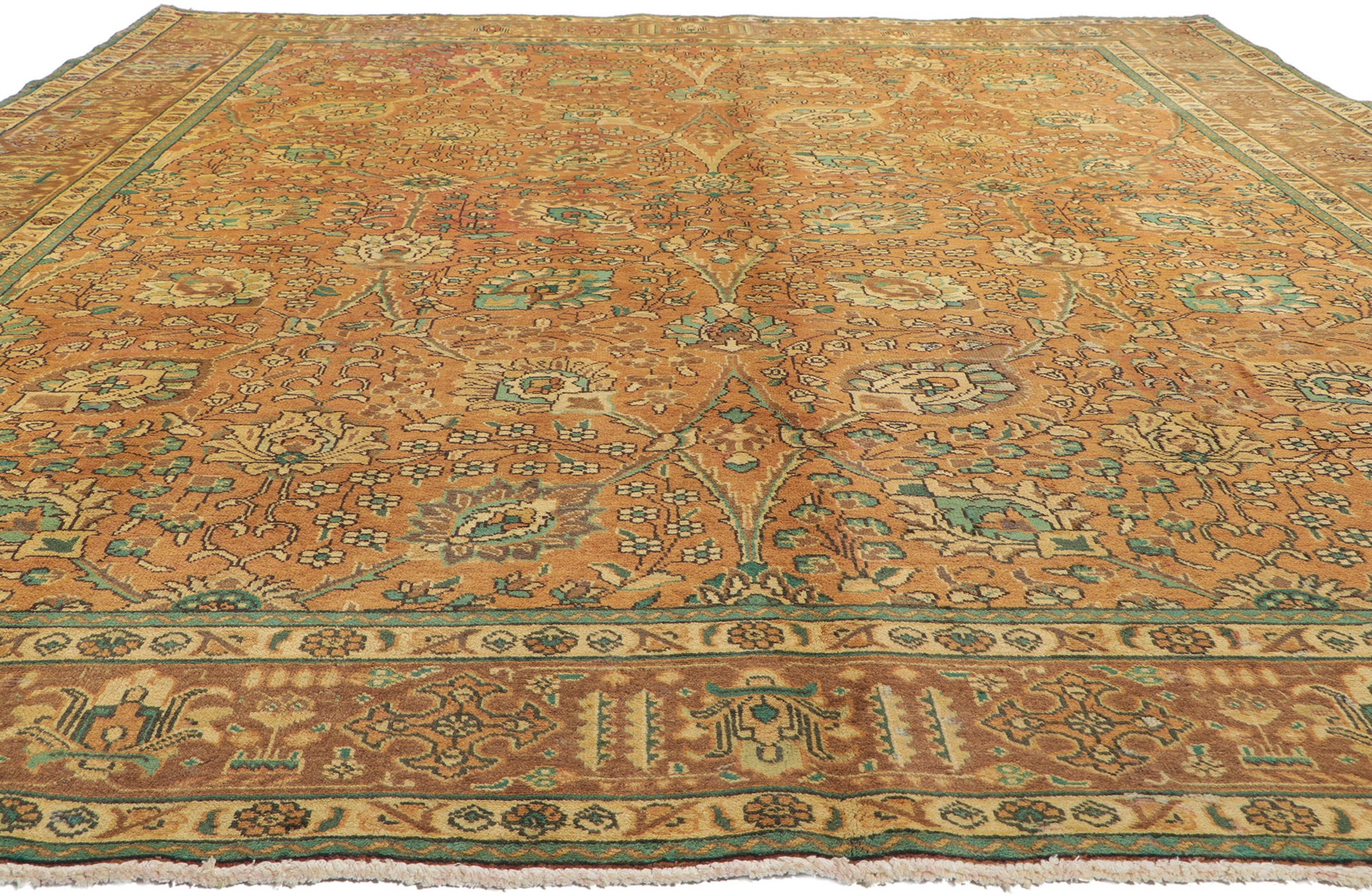 10 x 12 Vintage Persian Tabriz Rug 76312