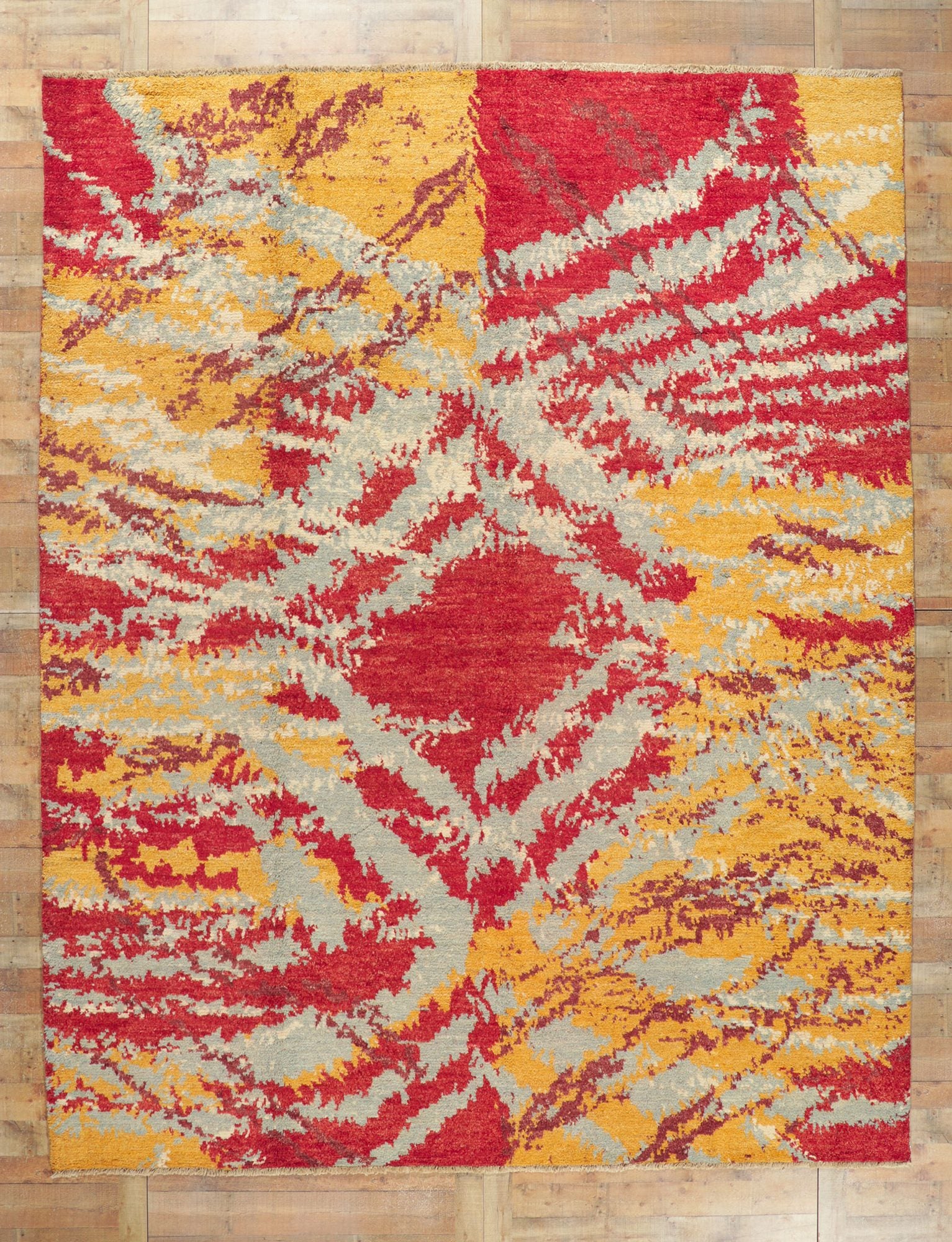 10 x 13 Abstract Moroccan Rug 80379