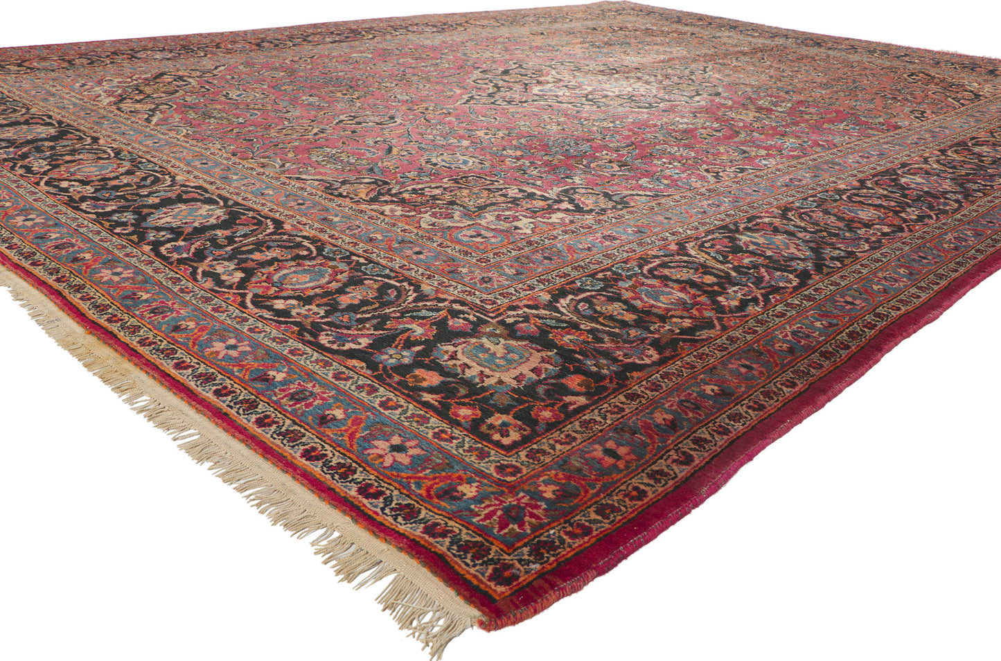 10 x 13 Antique Persian Kashan Rug 72017