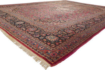 10 x 13 Antique Persian Kashan Rug 72017