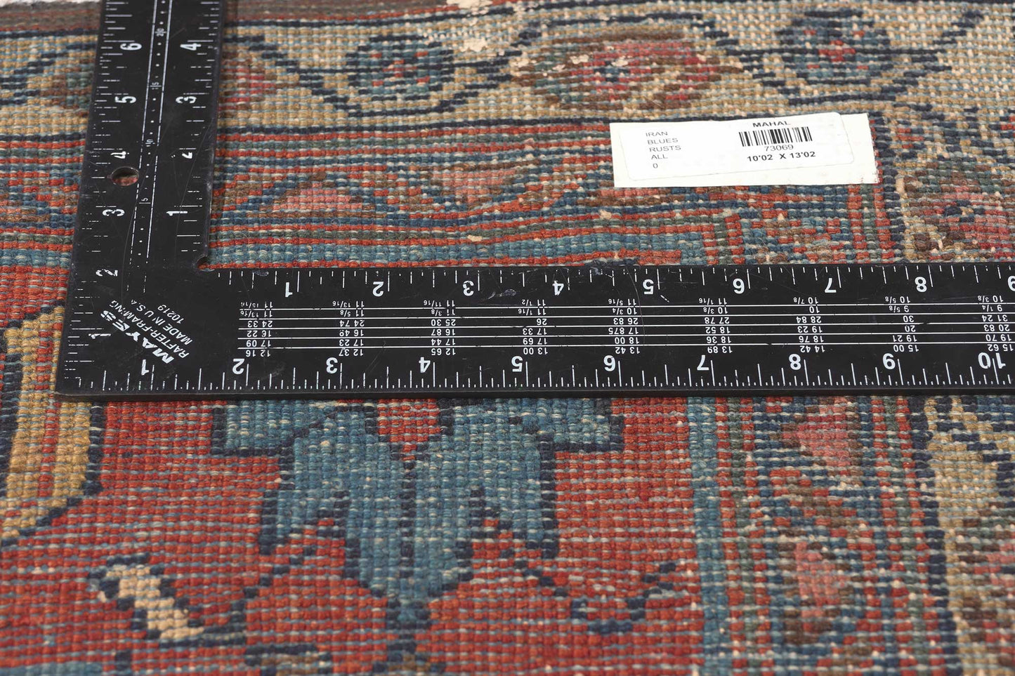 10 x 13 Antique Persian Mahal Rug 73069